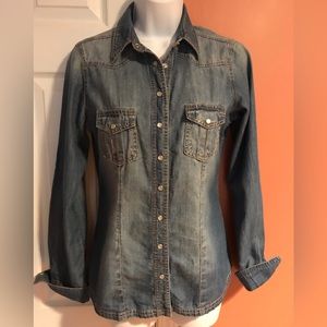 ❤️❤️PROMOD Women’s Denim Fitted Shirt, size M